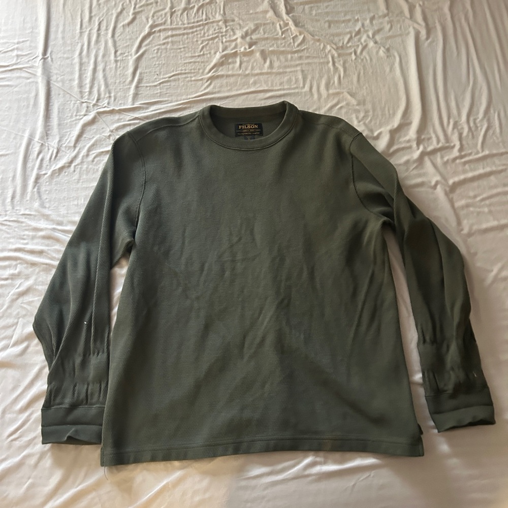 Filson Waffle Knit Thermal Crewneck - Men’s XL, Green